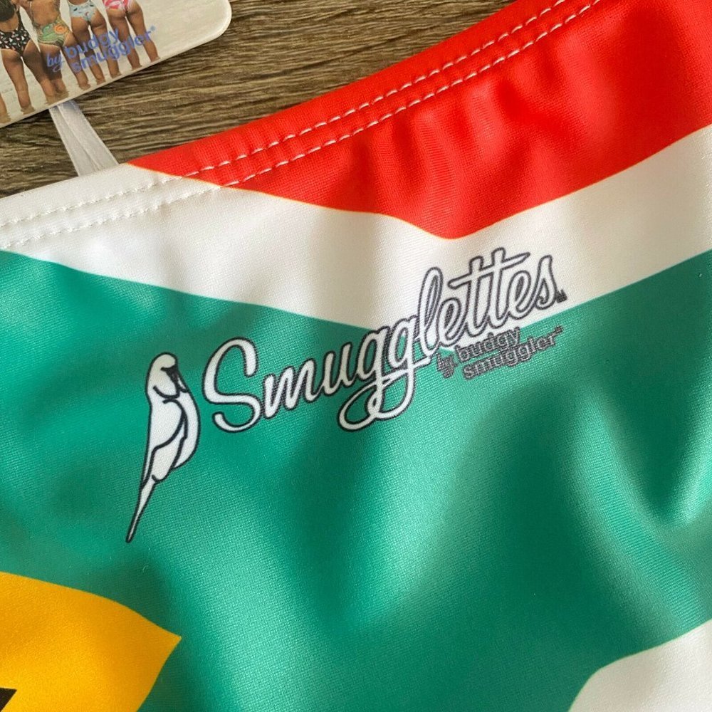 NEW Budgy Smugglers Bikini Bottom Smugglettes South Africa Flag Swim Size 8 - Picture 4 of 9